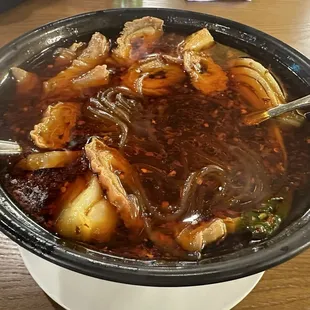 904. Crystal Noodle W. Pork Intestine - Hot &amp; Spicy 904.