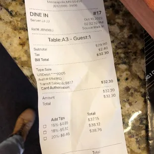 Terrible food, got charged for what I didn't eat.