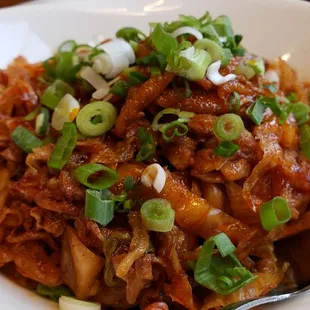 House special spicy cabbage ($6), vegan by default. Not what I was expecting, but still tasty with Chinese five spice.