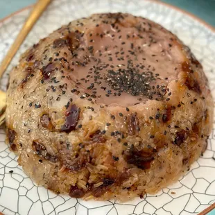 Taro pureed with rice pudding