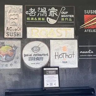 Wall of food