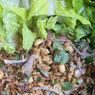 Nam Khao. Crispy rice salad! Delish!