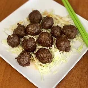 Deep fried beef balls