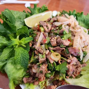 Medium Rare Beef Laab