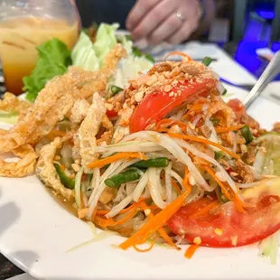 Thai style papaya salad. So yummy!