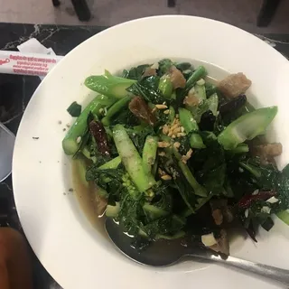 Crispy Pork with Chinese Broccoli