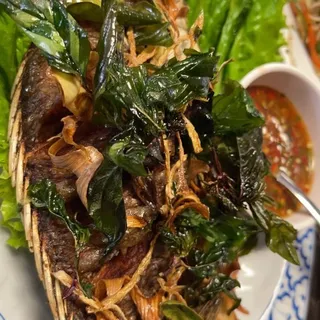 Fried Fish Tilapia with special sauce