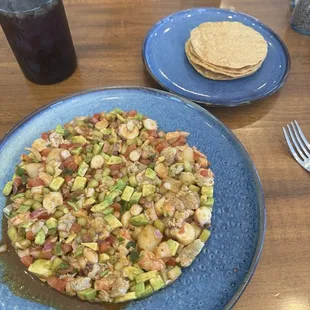Civeche mix fish and shrimp. Absolutely delish!
