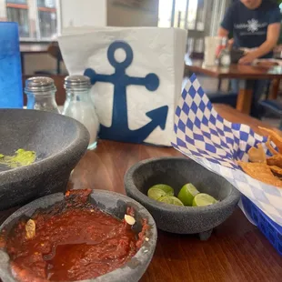 Empty guacamole bowl - it showed up 45 minutes later.