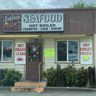 the front of the restaurant