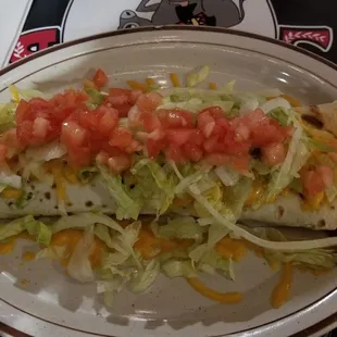 Beef burrito con queso