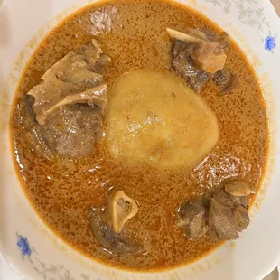 Fufu with pb goat soup