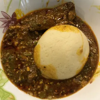 Banku with Okra Stew
