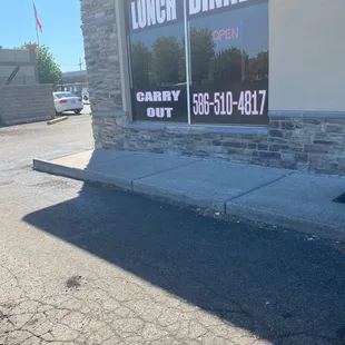 the front of a restaurant