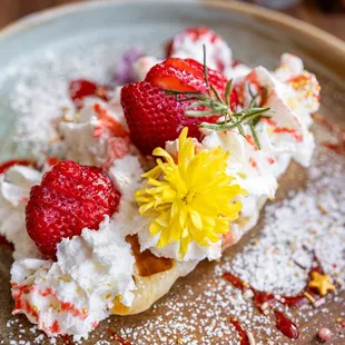 Strawberry Maple Croffle ($14)