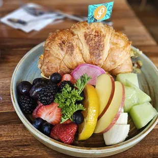 Breakfast sandwich croissant