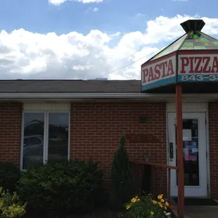 the front of the restaurant