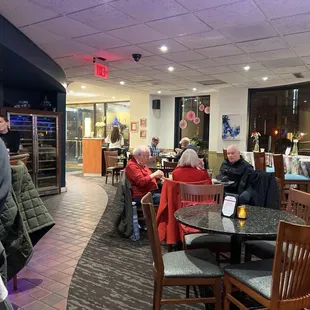 The bar area at dinner time