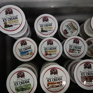 a variety of ice creams