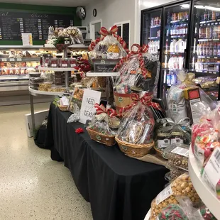 Holiday gift baskets and deli