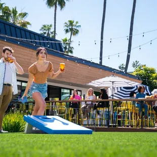 Cornhole available on Lapper Lawn