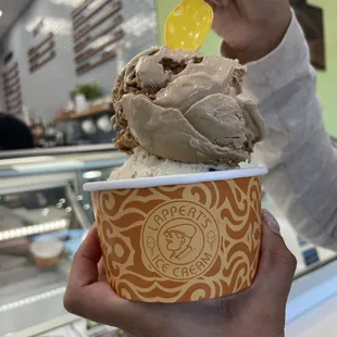 Kona Coffee, delicious but a stronger coffee base. Wouldn't go more than a single scope for the coffee flavor.