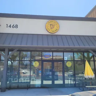 Look closely. The only person you'll see inside or out is my reflection taking this picture.  One is a lonely number.