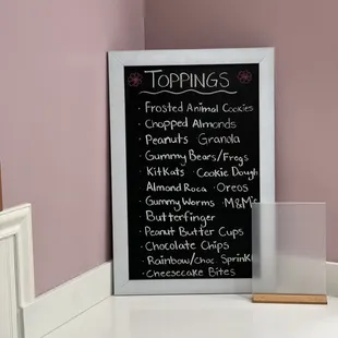 Toppings menu 02/2024