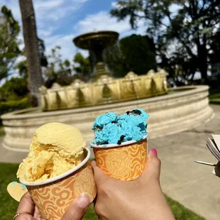 Cookie Monster and mango