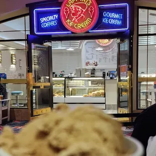 a cup of ice cream