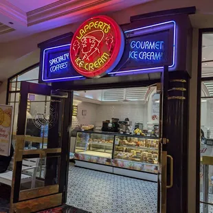 Lapperts Ice Cream storefront located on the second floor of the California Hotel/Casino.