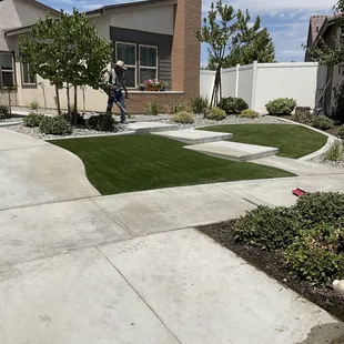 Natural grass was switched to synthetic turf