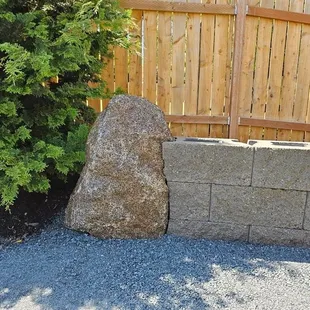 We also have small and large boulders
