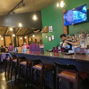 The bar and part of the seating area