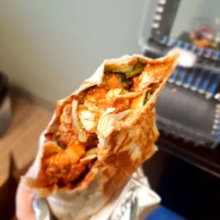 Fried chicken wrap