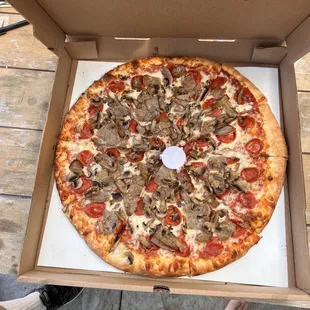 a pizza in a box