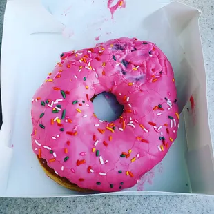 Signature Lard Lad Pink Doughnut! HUGE, and Amazing!