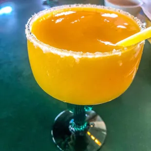 Passion fruit, mango frozen margarita