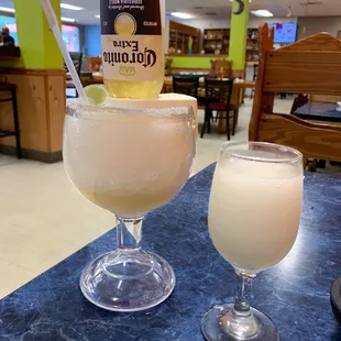 Coronarita (margarita with upside-down corona). They made too much so delivered the excess in the small glass.  No skimping here!