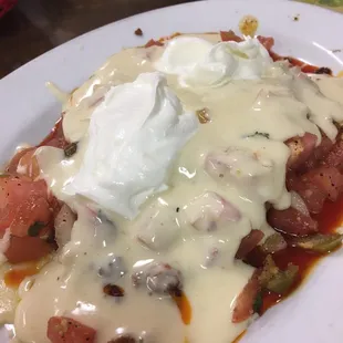 Queso fundido.  A let down