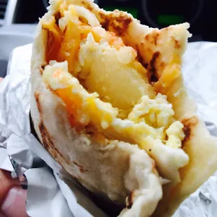 Potato egg &amp; cheese yummyliciousness :)...