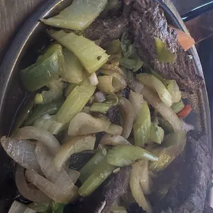 Steak Fajitas with an absurd amount of celery