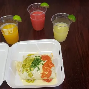 Armando's Burrito and margaritas