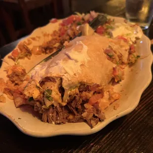 a plate of food on a table