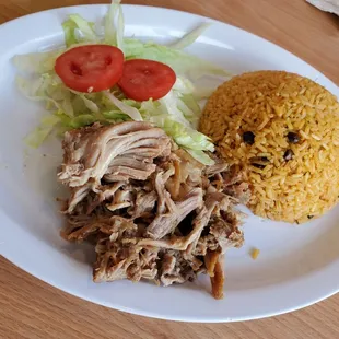 Arroz con gandules with pernil!