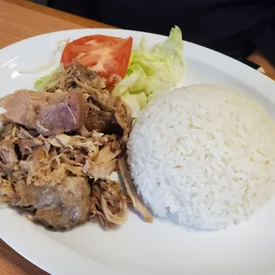 Pernil with white rice