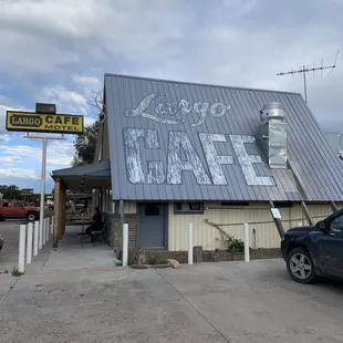 the front of the restaurant