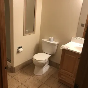 Interior: bathroom in assigned room, Largo Motel