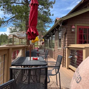 Outside dog friendly patio