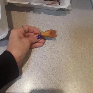 Their version of "wings" Pigeon? Cornish hen?